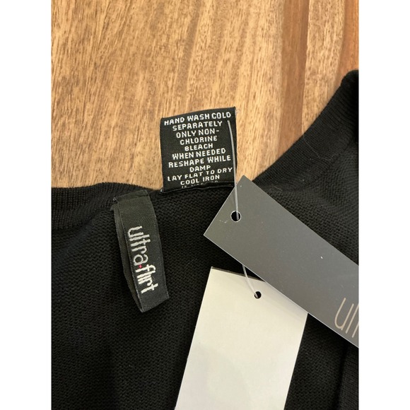 Ultra Flirt Women's Black Leopard Print Knit Sweater Dress Size L - Picture 4 of 11